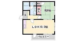 船場スカイハイツ 1LDKの間取図画像