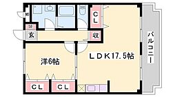 アネックスイースト 2LDKの間取図画像