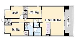ウエリス姫路 3LDKの間取図画像