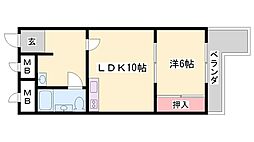 メゾン中村 1LDKの間取図画像