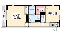 ウエストポート 1LDKの間取図画像