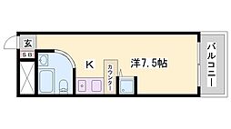 ラ・パルフェ・ド・アフェール ワンルームの間取図画像