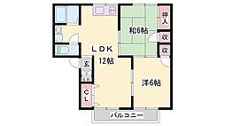 メゾンソレイユ 2LDKの間取図画像