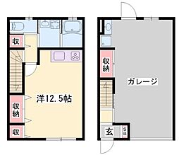 神崎郡福崎町南田原アパート ワンルームの間取図画像