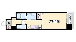 クレール姫路 1Kの間取図画像