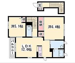 ran-chu 1LDKの間取図画像