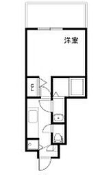 クレッシェンドKJ 1DKの間取図画像