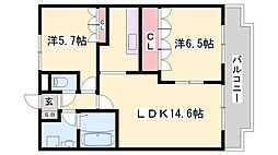 メゾンレフォルテ 2LDKの間取図画像