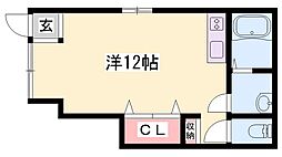 PALAISCHAINEDESCMURS7 ワンルームの間取図画像