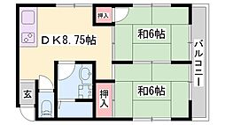 KOWAHEIGHTS 2DKの間取図画像