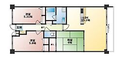 姫路甲丘アーバンコンフォート 3LDKの間取図画像