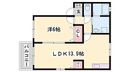 ルシエール的形B棟 1階/-