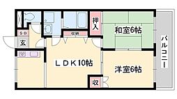 ピア・ルミナス2番館 2LDKの間取図画像