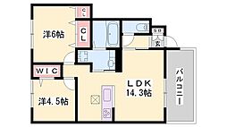 メゾンRee 2LDKの間取図画像
