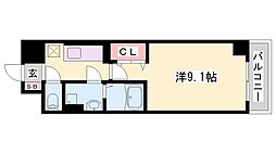 ジラソーレ花影 1Kの間取図画像