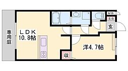 モン・ロワジール 1LDKの間取図画像