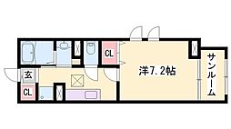 シエナ 1Kの間取図画像
