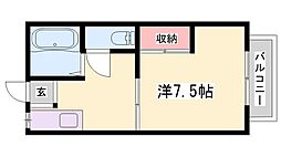 ジョイフル向陽 ワンルームの間取図画像