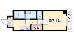 キャピタルアイ姫路 1Kの間取図画像