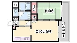 クリーンピア南大路時計台 1DKの間取図画像