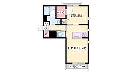 シャーメゾンシャルマンコート 1LDKの間取図画像