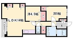 シャルムヒメゴー 2LDKの間取図画像