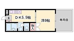メゾンT 1DKの間取図画像