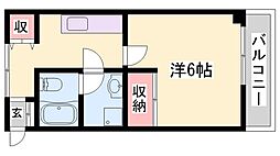 マンションとみた 1Kの間取図画像