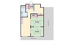 マリンハイツ1番館 3LDKの間取図画像