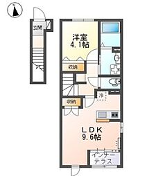 レミリア 1LDKの間取図画像