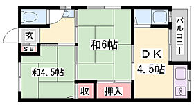 高芝荘  ｜ 兵庫県姫路市辻井3丁目（賃貸アパート2K・2階・38.00㎡） その2