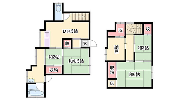 網干区新在家戸建 ｜兵庫県姫路市網干区新在家(賃貸一戸建4SLDK・1階・67.66㎡)の写真 その2