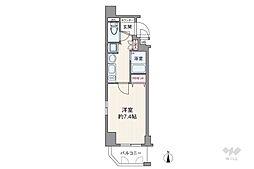 プレサンス桜通り葵 1Kの間取図画像