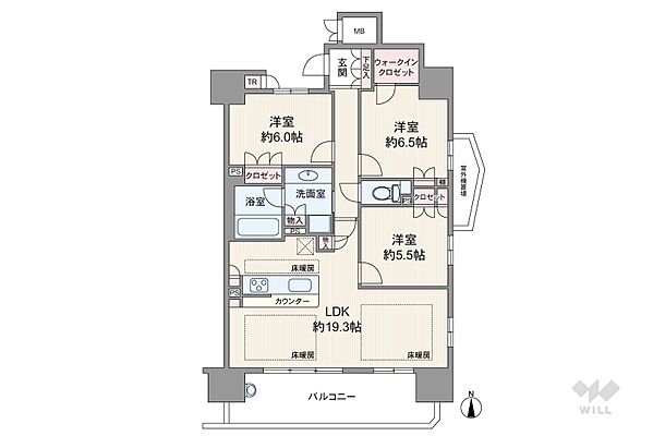 間取り サンメゾン徳川東ELDO 2階/-