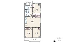 日商岩井丸の内ハイツ 2LDKの間取図画像
