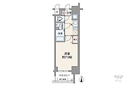 プレサンス丸の内レジデンス3 1Kの間取図画像