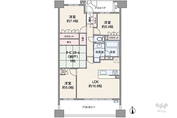 間取りを拡大表示