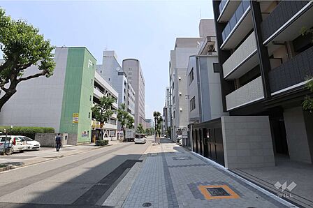 敷地北側の前面道路(西側から)