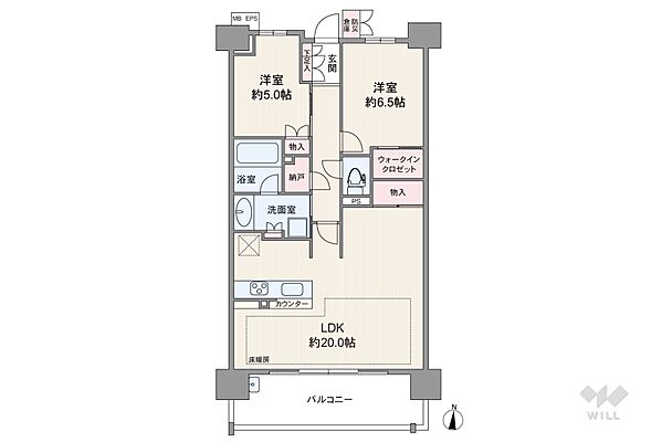 間取り バンベール庄内通ザ・ガーデン 10階/-