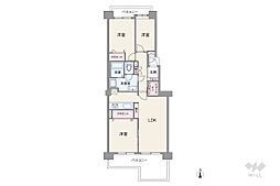 パークシティ鳥見A棟 3LDKの間取図画像