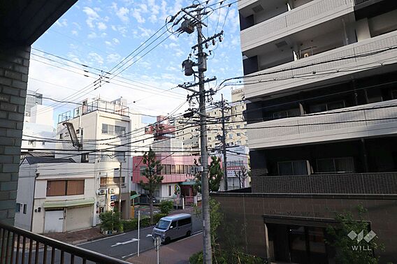バルコニーから...