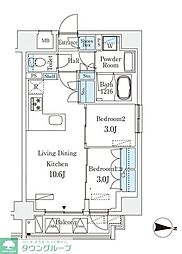 STANDZ亀戸 2LDKの間取図画像