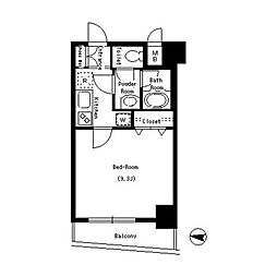 ParkCube本所吾妻橋 1Kの間取図画像