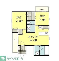 (仮称)清川2丁目メゾン 2LDKの間取図画像