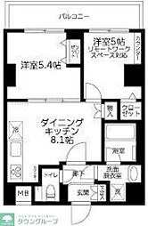 アイル押上ノルド 2DKの間取図画像