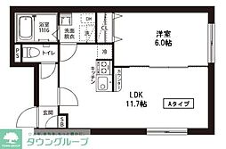 レピュア菊川駅前レジデンス 1LDKの間取図画像