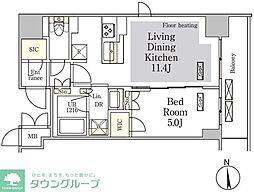 テラス御徒町 1LDKの間取図画像