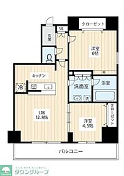 フュージョナル北綾瀬 2LDKの間取図画像
