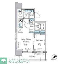 パークアクシス押上テラス 1LDKの間取図画像