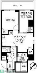 アイル押上ノルド 2DKの間取図画像